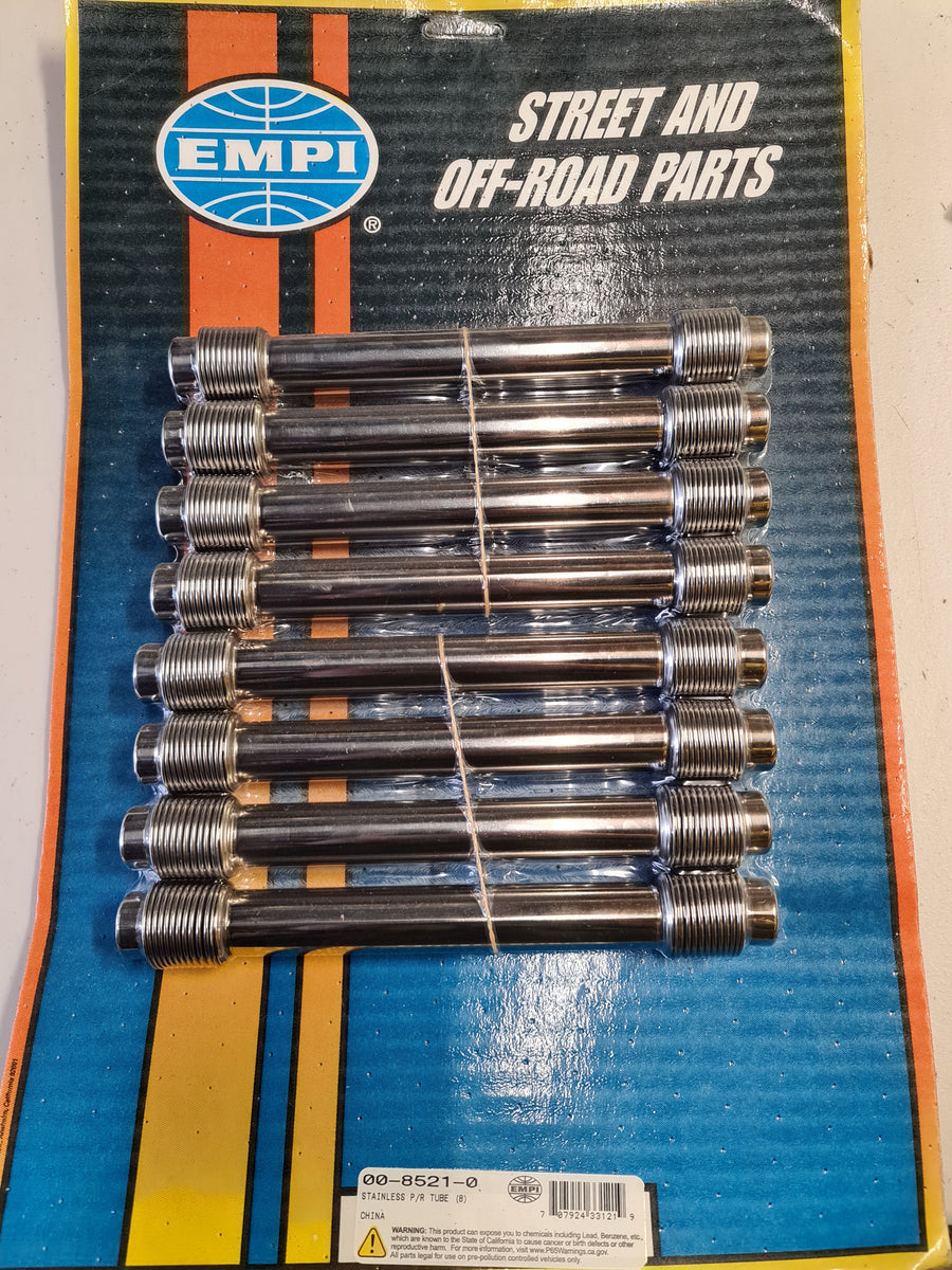 Push Rod Tubes Set, STAINLESS 13001600cc Buzzbug VW Parts