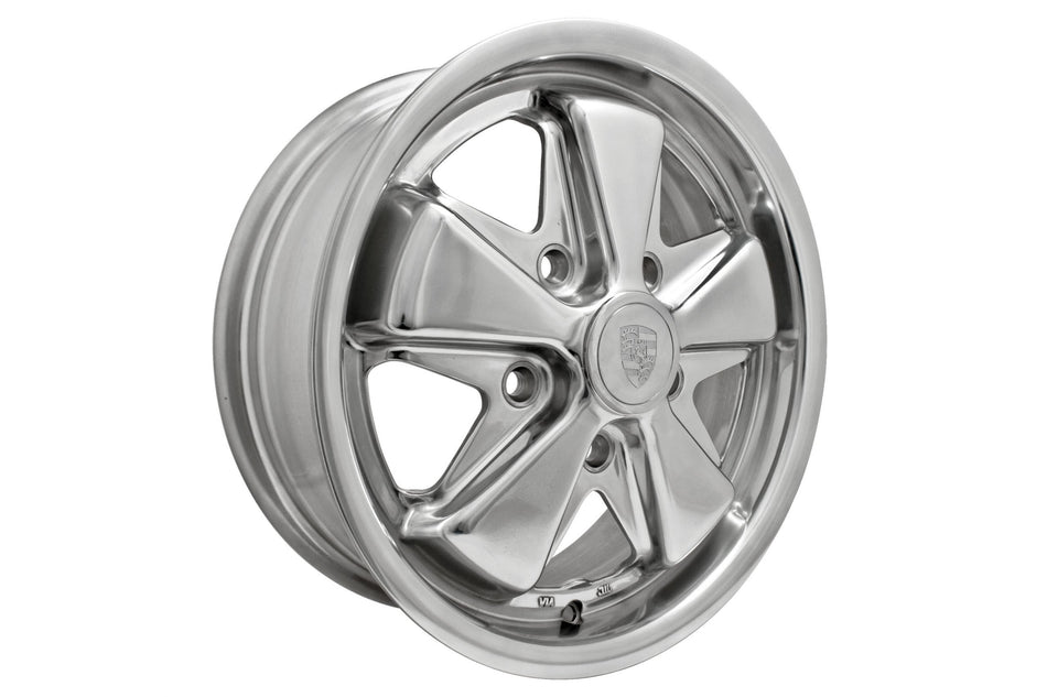 911 Style Alloy Wheel: Polished :5.5 x 15 Inch; 5 x  130mm- EMPI Sold as a Pair
