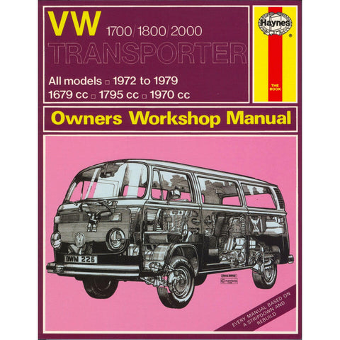 WORKSHOP MANUAL 1700/1800/2000cc - Kombi T4 1972 to 1979