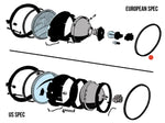 HEADLIGHT SEAL, RIM TO BODY - Beetle/Kombi 1950 to 1967