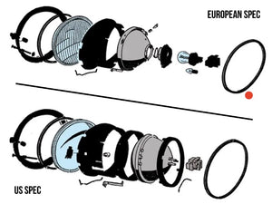 HEADLIGHT SEAL, RIM TO BODY - Beetle/Kombi 1950 to 1967