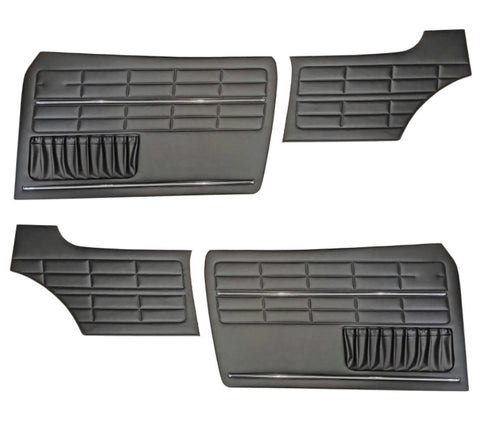 Door Panel Set, Black VINYL Ghia 1963-74