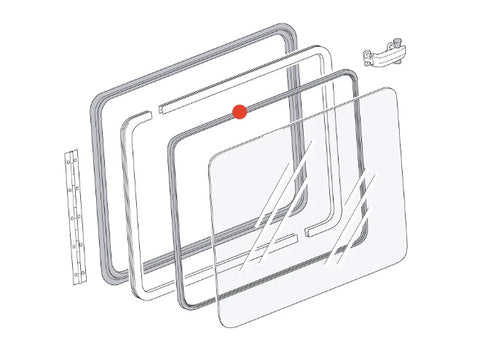 Side Pop-Out Seal Glass to Frame, Kombi 1955-67