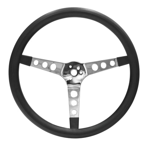Foam Steering Wheel 14.5" CHROME 3-Spoke