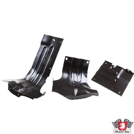 Heater air deflector set, lower, front, left/right