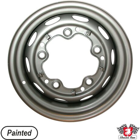 Steel rim, painted, 5.5x15", 5 holes, ET15