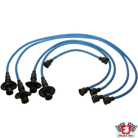 Ignition cable set, copper core, blue