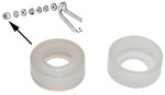 WIPER SPINDLE COVER, SOLD AS PAIR - Beetle/Ghia/Kombi 1955 to 1969