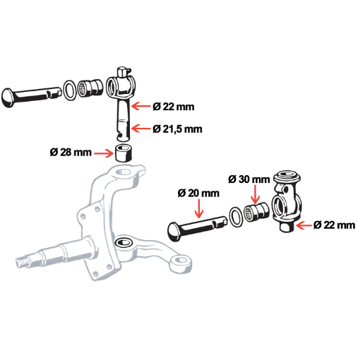King Pin Complete Kit, Kombi 1955-1962