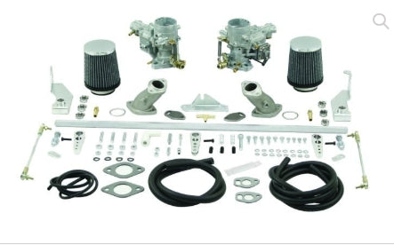 WEBER 34 ICT Dual Carburetor Kit: Single Port, Fits Type 1