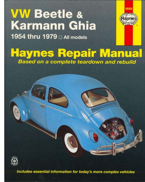 REPAIR MANUAL, COMPLETE TEARDOWN-REBUILD - Beetle/Ghia 1954 to 1979