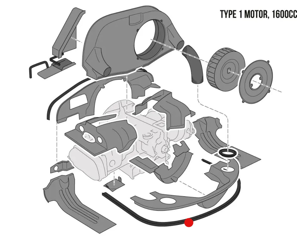 ENGINE BAY FOAM SEAL - Kombi 1971 to 1979