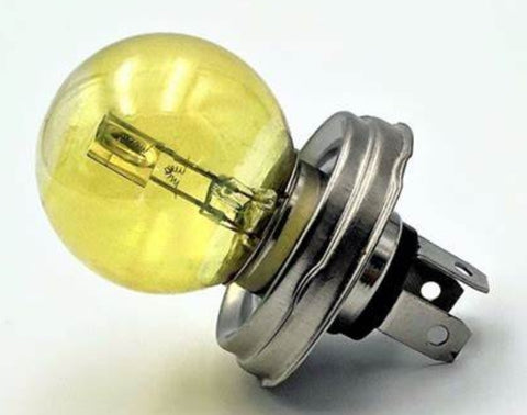 HEADLIGHT BULB YELLOW, 12V 45/40W, P45T - Beetle/Ghia/Kombi/T3 1967 to 1974 (Copy)