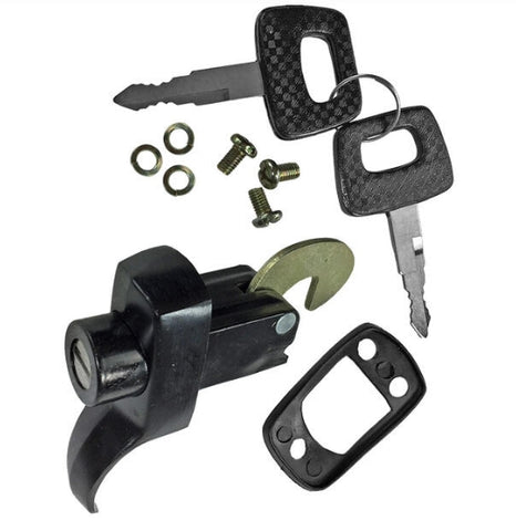 ENGINE LID LOCK, BLACK - Beetle/Kombi 1966 to 1971