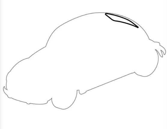 Window seal, rear, Cal look - Beetle 1965 to 1971