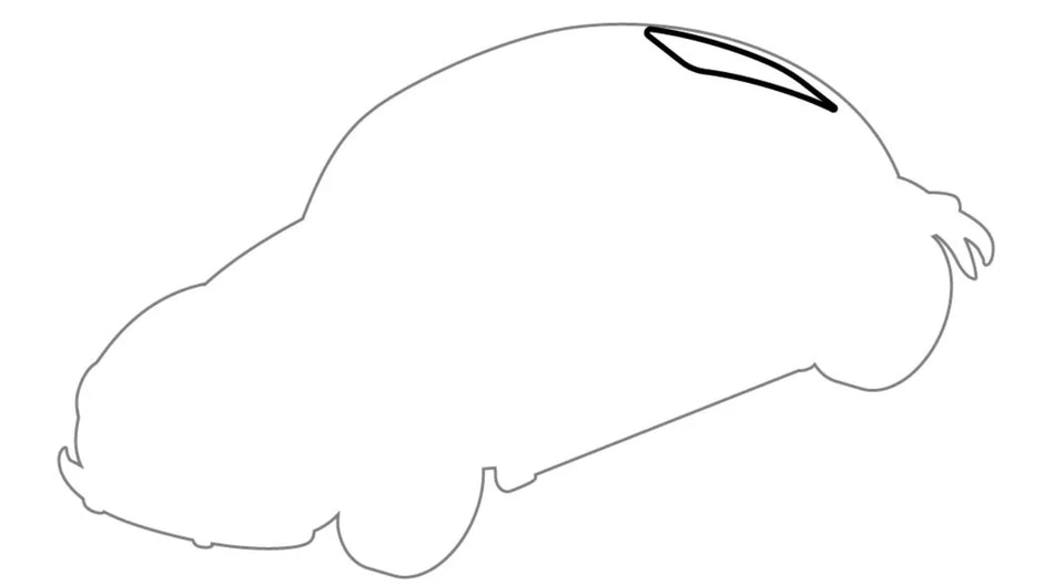 Window seal, rear, Cal look - Beetle 1953 to 1957
