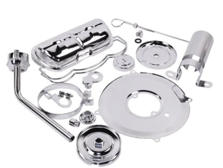 DRESS UP KIT, CHROME - Beetle/Ghia/Kombi 1961 to 1986