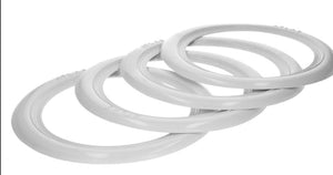 WHITE WALL INSERTS, 17-INCH - Set of Four