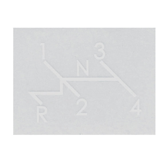 SHIFT PATTERN STICKER - 4 Speed