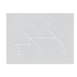 SHIFT PATTERN STICKER - 4 Speed