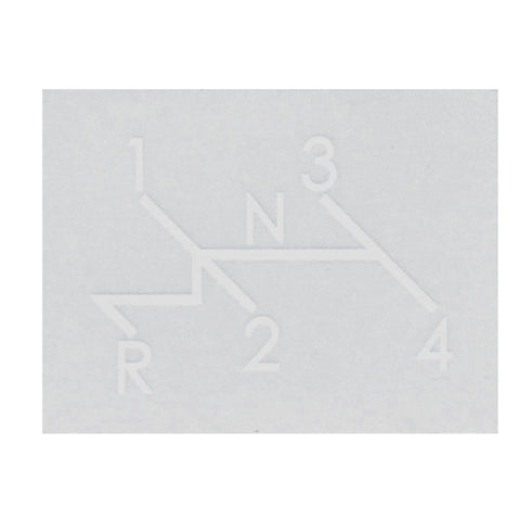 SHIFT PATTERN STICKER - 4 Speed
