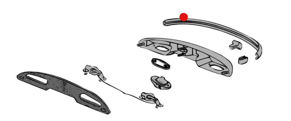 Licence plate light housing trim - Ghia 1960 to 1974