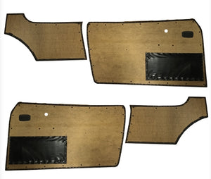 DOOR PANEL SET, BLACK VINYL - Ghia 1963 to 1974