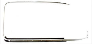 WINDOW TRIM ALUMINIUM, W/SCRAPER, LEFT & RIGHT - Beetle 1967 to 1979