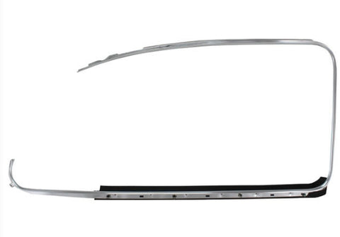 WINDOW TRIM ALUMINIUM, W/SCRAPER, LEFT & RIGHT - Beetle 1967 to 1979