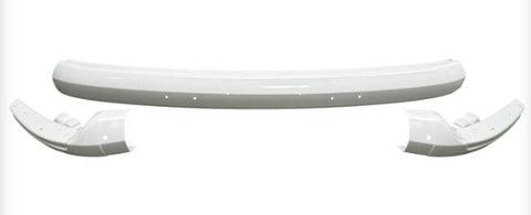 FRONT BUMPER, 3-PIECE, WHITE - Kombi 1967 TO 1972