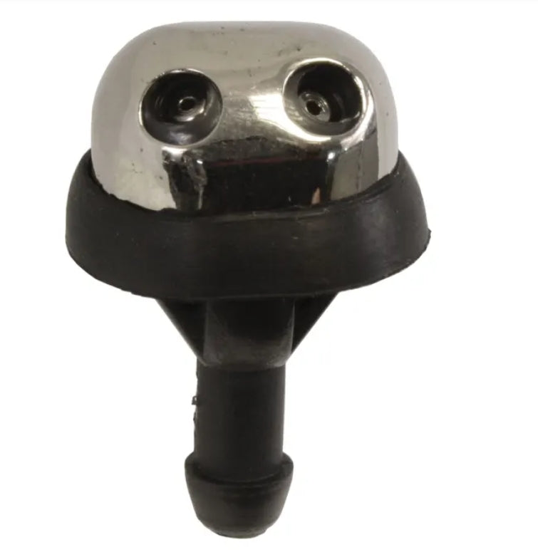 Window washer twin jet, stainless steel - Beetle 1950 to 1979