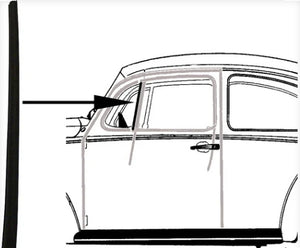 QUARTER LIGHT SEAL FRONT, VERTICAL - Beetle/Kombi/T3 1962 to 1979