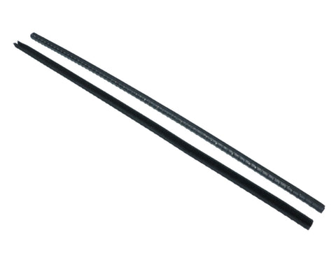 WINDOW CHANNEL, FELT 580MM, PAIR - Beetle/Kombi 1964 to 1979