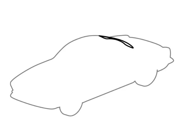 Window seal rear, Cal look - Ghia 1955 to 1974