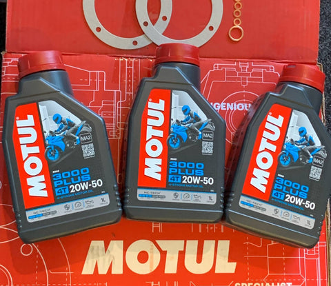 MOTUL 3000 Plus 4T 20w50 , Oil change kit