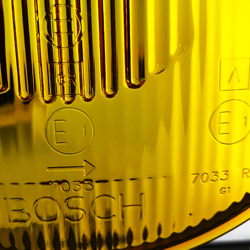 Headlight Lens "German Look"  RHD YELLOW, Beetle, Kombi, T3