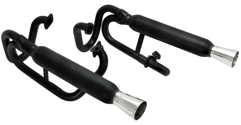 DUAL EXHAUST BLK, Buggy 1200-1600