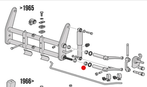 FRONT Axle Beam Needle Bearing Upper & Lower, Beetle/Ghia