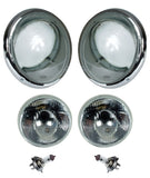 Headlight Set US Spec w/ind RHD: EARLY Beetle/Kombi