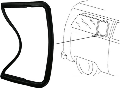 Rear Side Opening Quarter Window Seal, Kombi 1968-79