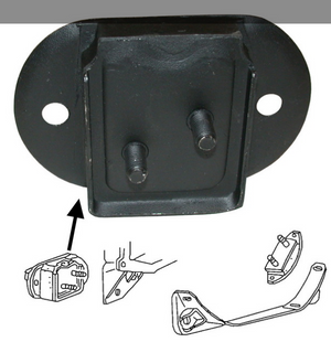 Gearbox Mount, Beetle/Ghia/T3 1966+