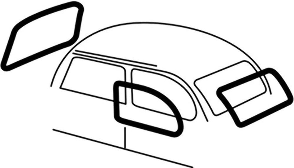 Window Rubber Kit, Type 3 squareback CAL LOOK 1964-73