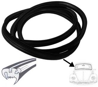 FRONT Windscreen Seal w/GROOVE, Beetle 1968 +