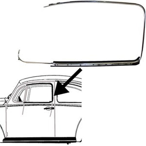 Door Trim Frame w/Scraper, Beetle 1967-79