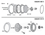 Headlight Rim Retaining screw