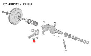 Small End Bush 1700-2000cc, Kombi/T4