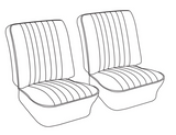 Front Seat Covers, Kombi 1967-73 Black/Smooth Vinyl