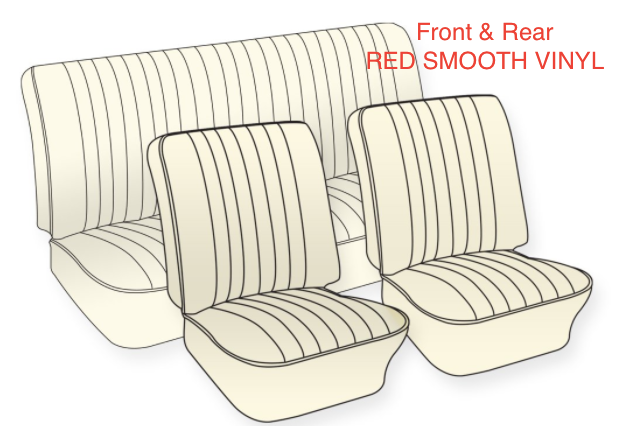 Upholstery SET by TMI, Type 3 SQUARE BACK Low back seat models