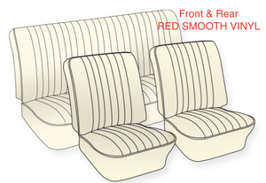 Upholstery SET by TMI, Type 3 SQUARE BACK  65-67 models