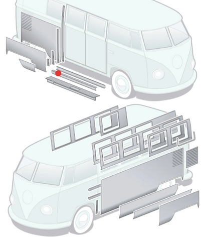 Sill Below the Cargo Door, Kombi 1955-67